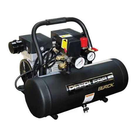 PEERLESS BLACK 2000 – 1.1HP MOTOR | 65LPM @ 100PSI, MAX 145PSI | 9L TANK | OIL-LESS AIR COMPRESSOR